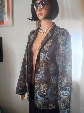 BonWorth Paisley Jacket in Brown and Blue Tones